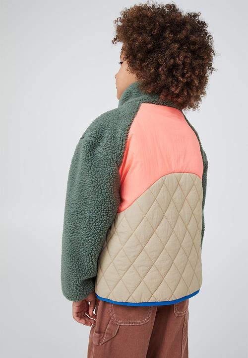Cotton On - Teddy jacket - swag green & splice
