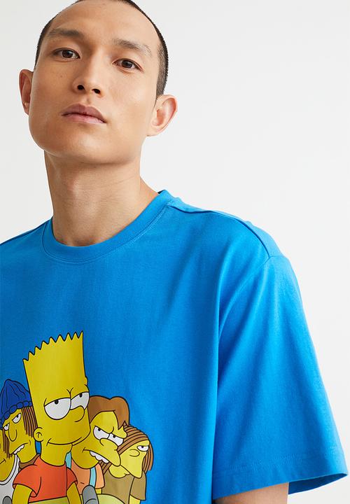H&M - Relaxed fit T-shirt - blue/the simpsons
