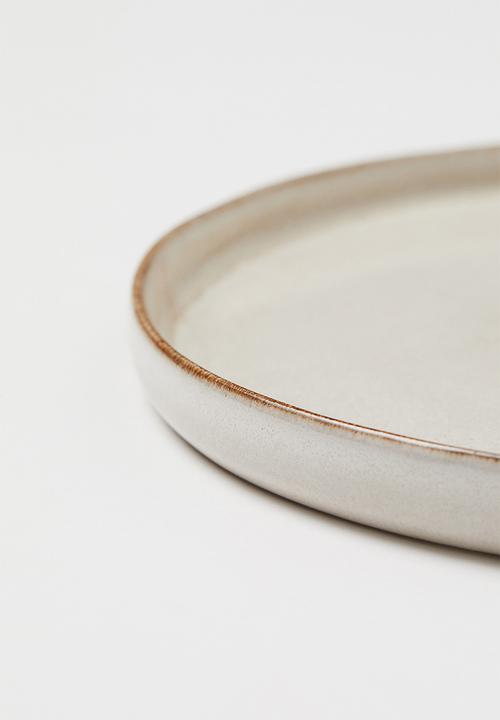 H&M - Stoneware plate - beige