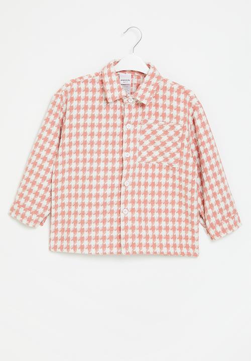Pop Candy - Check shacket - pink