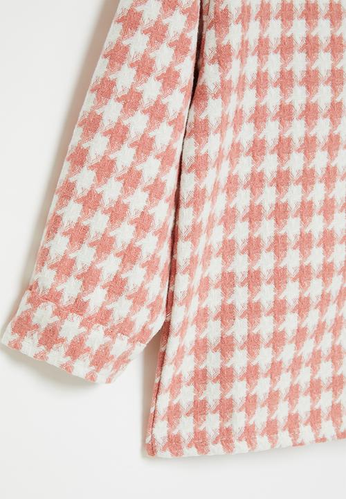 Pop Candy - Check shacket - pink
