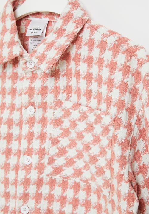 Pop Candy - Check shacket - pink