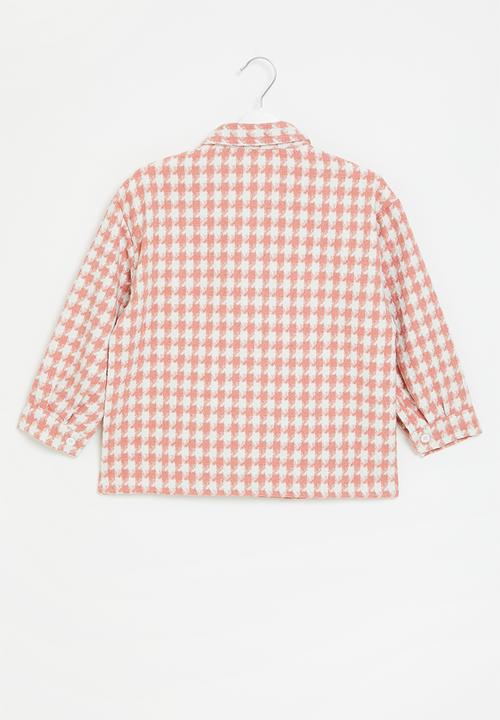 Pop Candy - Check shacket - pink