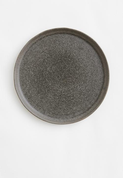 Stoneware plate - brown