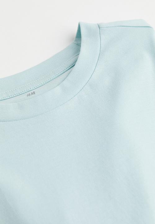 H&M - Relaxed fit T-shirt - light blue 