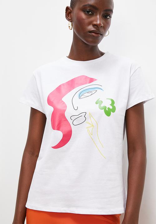 Superbalist - Relaxed graphic tee - white