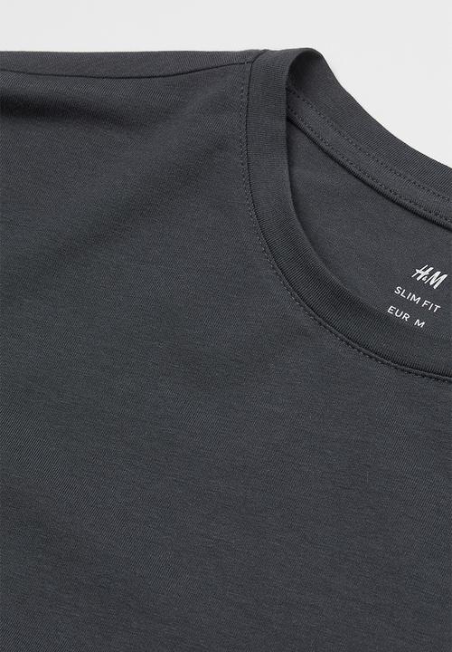 H&M - Slim fit jersey top - dark grey