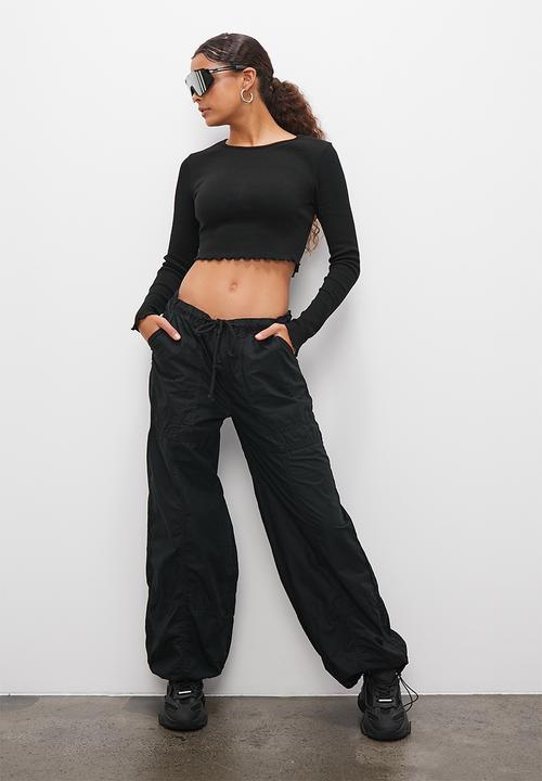 Blake - 2pkt crew plain basic rib - black & white