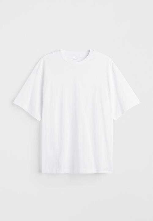 H&M - Relaxed fit T-shirt - white 