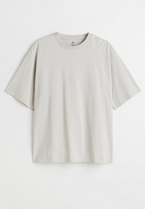 H&M - Relaxed fit T-shirt - light greige 