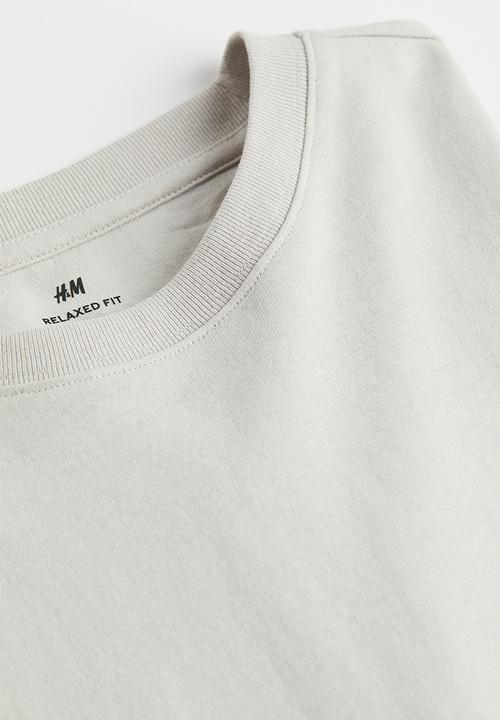 H&M - Relaxed fit T-shirt - light greige 