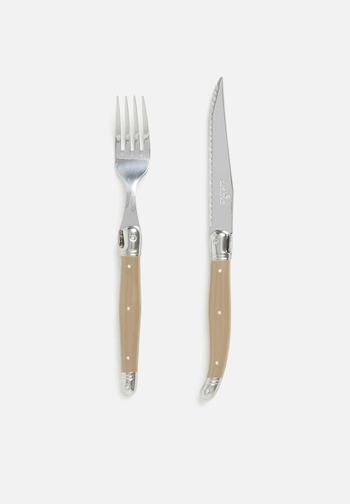 André Verdier - 12 piece steak knives & forks set - twill