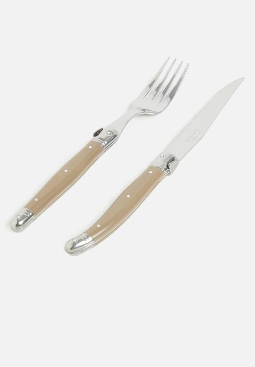 André Verdier - 12 piece steak knives & forks set - twill