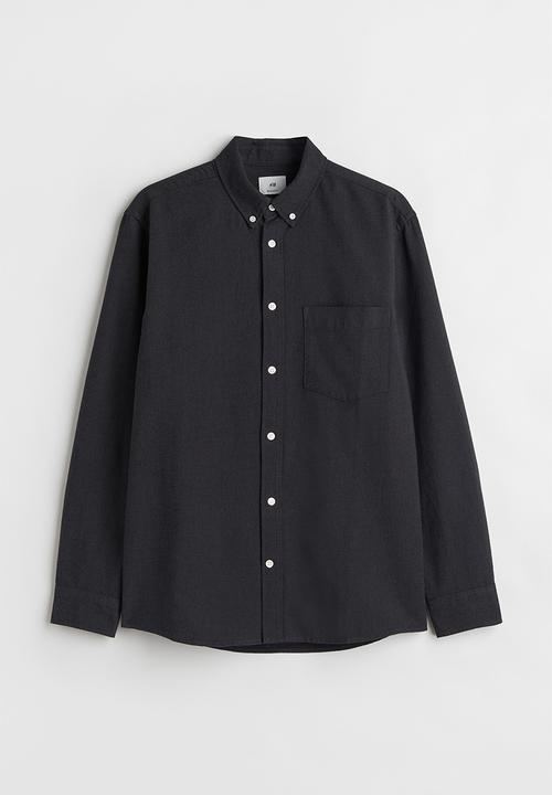 H&M - Regular fit oxford shirt - anthracite grey