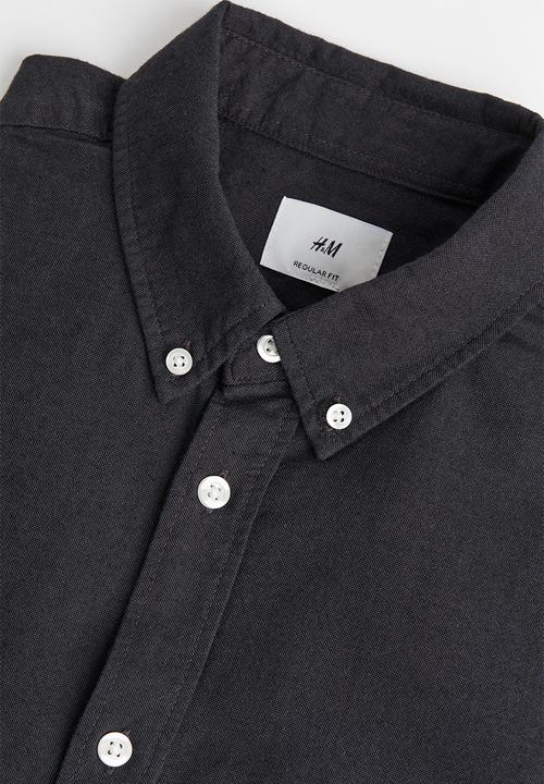H&M - Regular fit oxford shirt - anthracite grey
