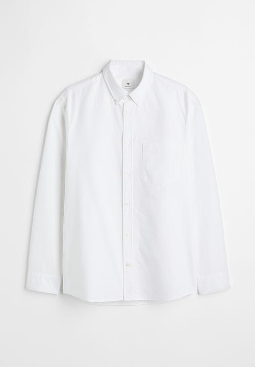 H&M - Regular fit oxford shirt - white