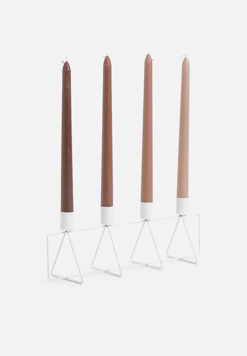 Sixth Floor - Set of 4 gradient candle - brown
