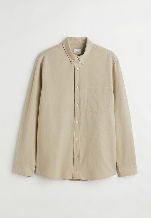 H&M - Regular fit oxford shirt - beige
