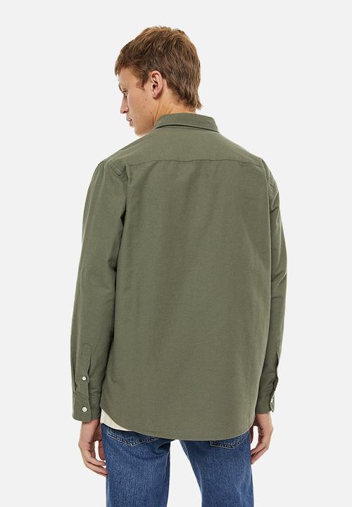 H&M - Regular fit oxford shirt - khaki green