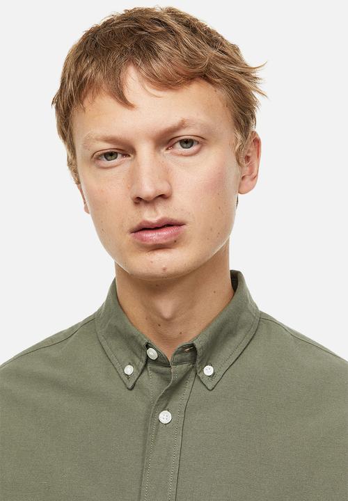 H&M - Regular fit oxford shirt - khaki green