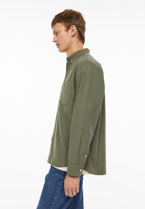H&M - Regular fit oxford shirt - khaki green