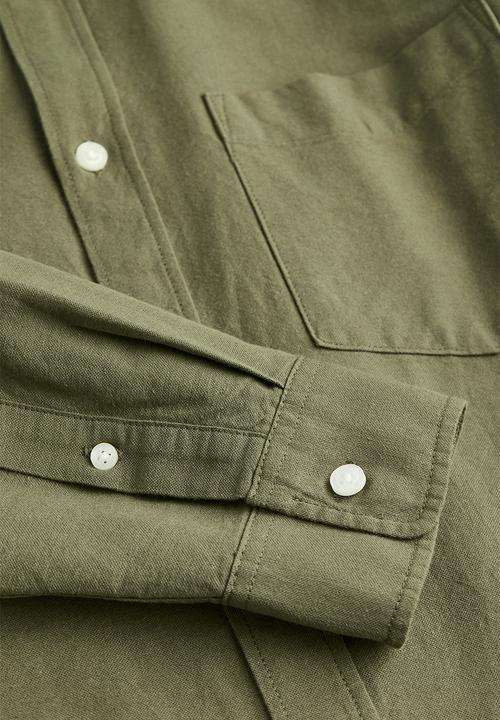 H&M - Regular fit oxford shirt - khaki green