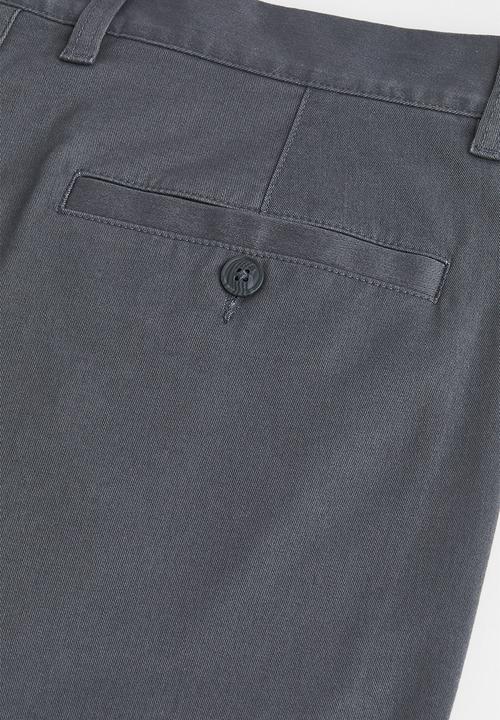 H&M - Slim fit cotton chinos - anthracite grey