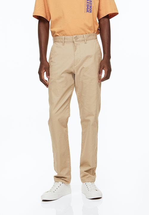H&M - Slim fit cotton chinos - beige