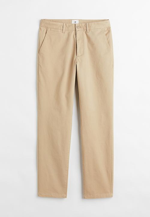 H&M - Slim fit cotton chinos - beige
