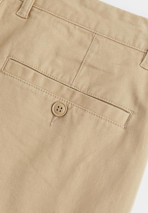 H&M - Slim fit cotton chinos - beige