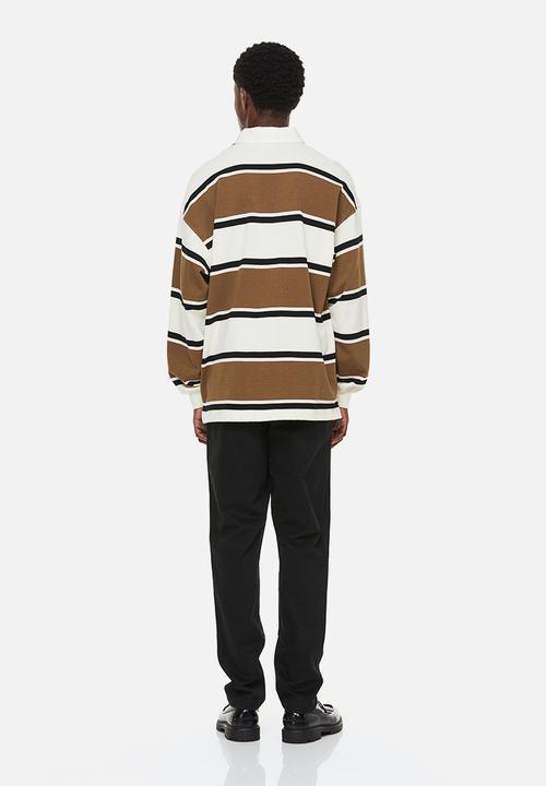 H&M - Slim fit cotton chinos - black