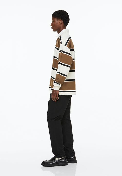H&M - Slim fit cotton chinos - black
