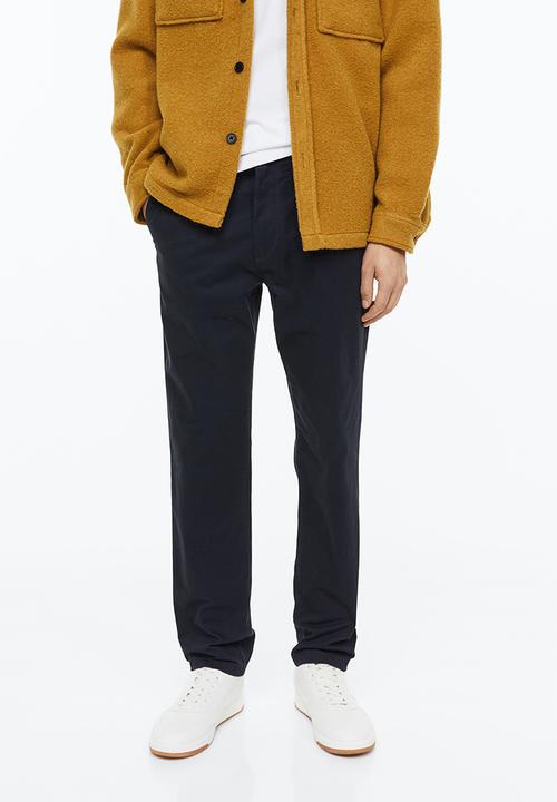 H&M - Slim fit cotton chinos - dark blue
