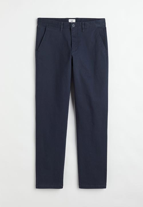 H&M - Slim fit cotton chinos - dark blue
