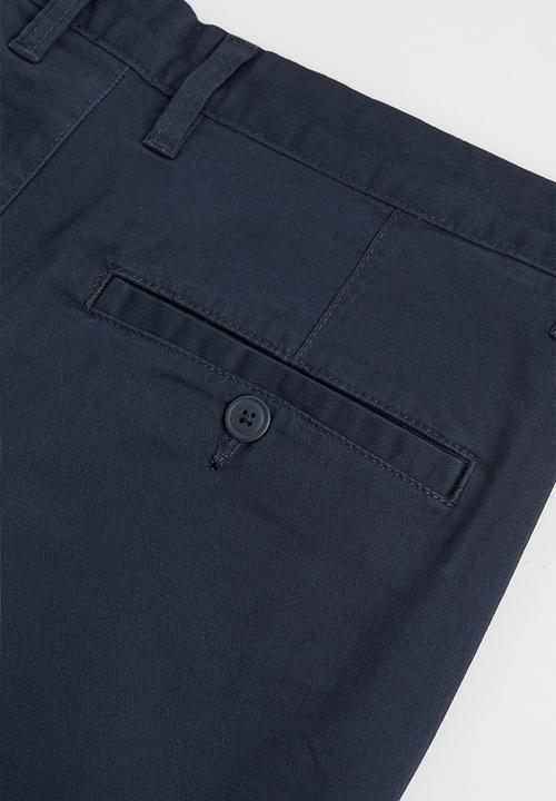 H&M - Slim fit cotton chinos - dark blue