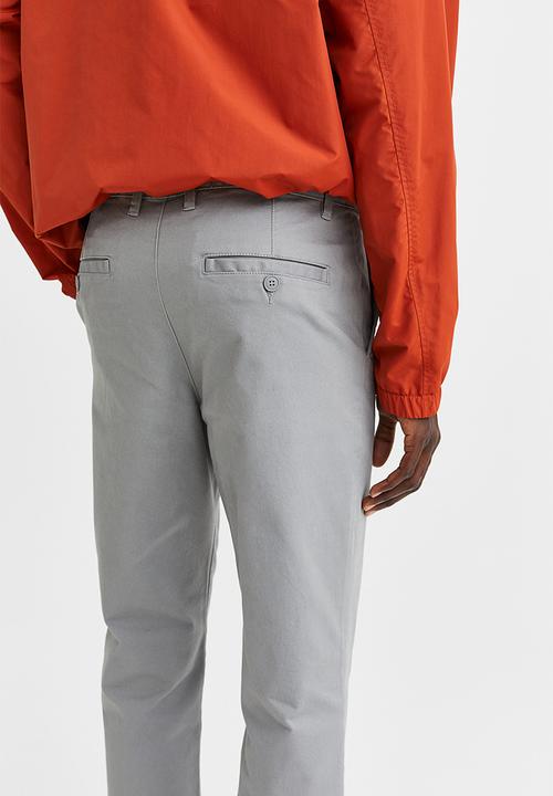 H&M - Slim fit cotton chinos - light grey