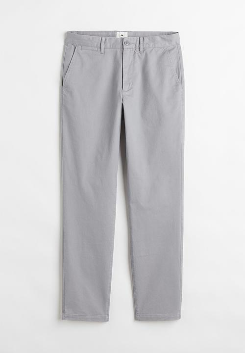H&M - Slim fit cotton chinos - light grey