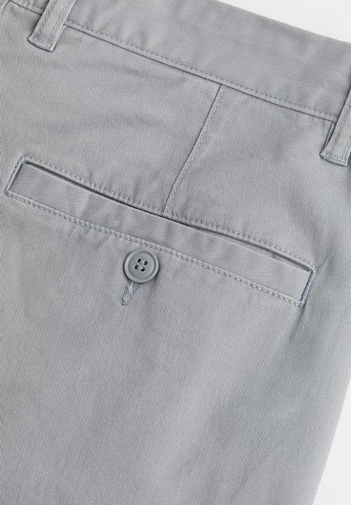 H&M - Slim fit cotton chinos - light grey