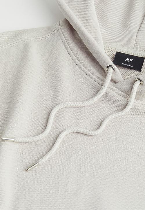 H&M - Regular fit hoodie - light greige 