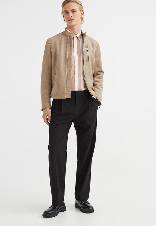 H&M - Regular fit shirt - beige/striped