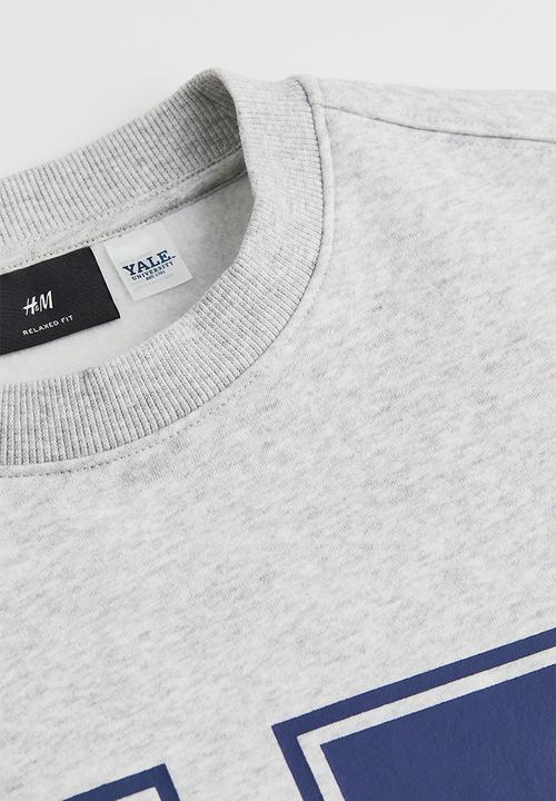 H&M - Relaxed fit sweatshirt - light grey marl/yale