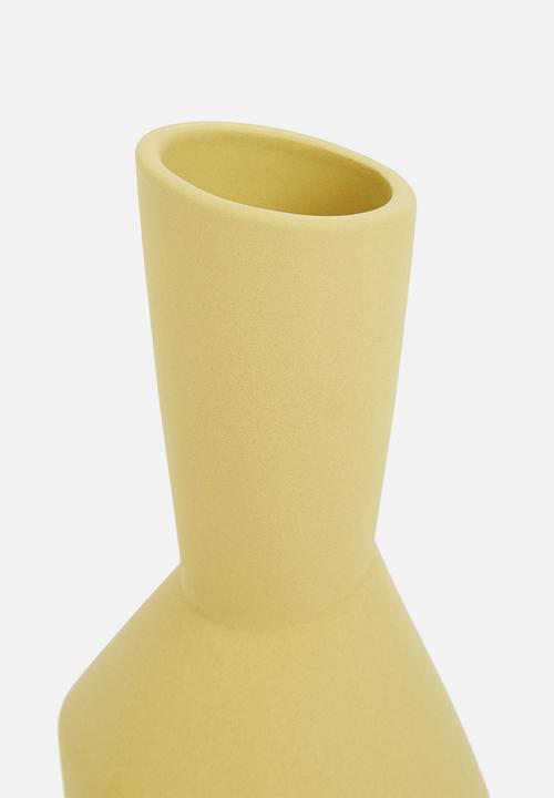 Sixth Floor - Morandi ceramic vase - soft yellow