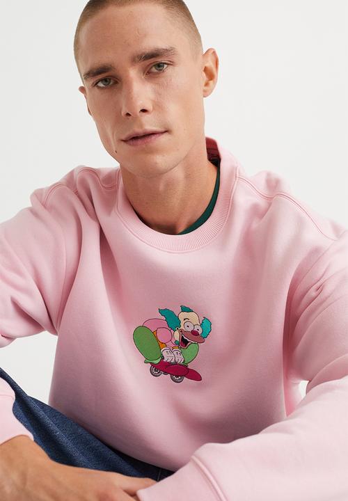 H&M - Relaxed fit sweatshirt - light pink/the simpsons