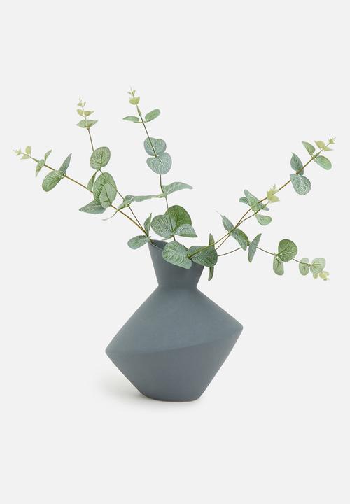 Sixth Floor - Morandi ceramic vase - petrol blue