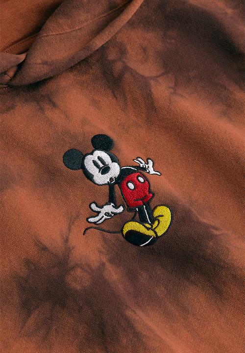 H&M - Relaxed fit hoodie - brown/mickey mouse