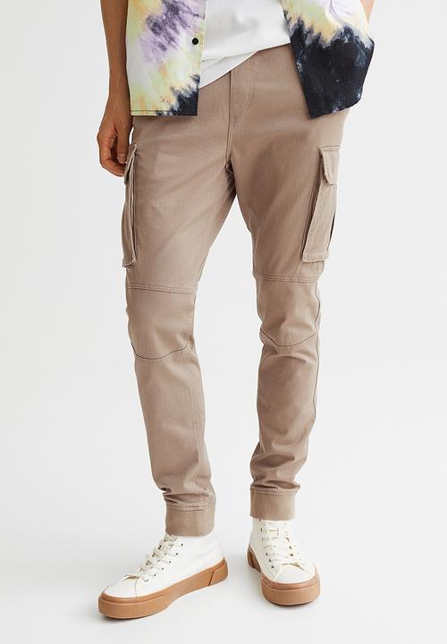 H&M - Skinny fit cargo joggers - beige