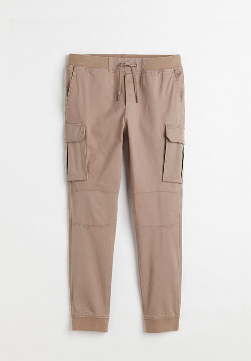 H&M - Skinny fit cargo joggers - beige