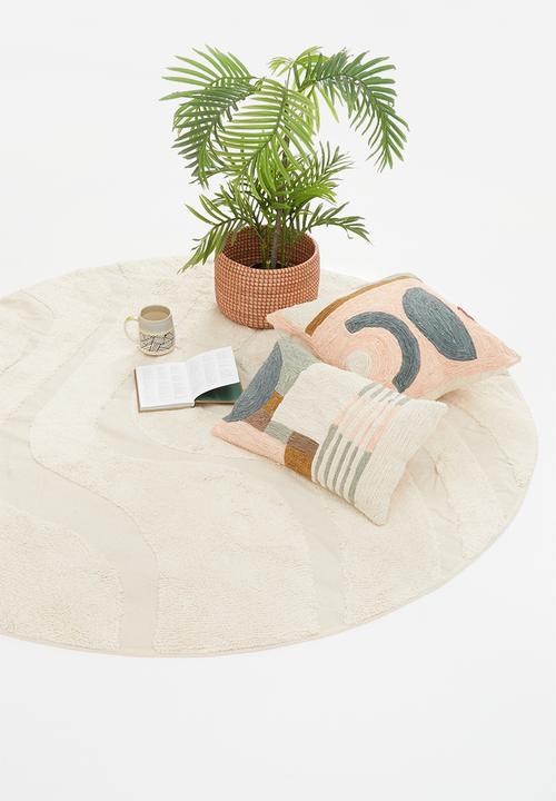 Sixth Floor - Swirl tufted round rug - cream