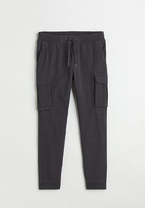 H&M - Skinny fit cargo joggers - dark grey
