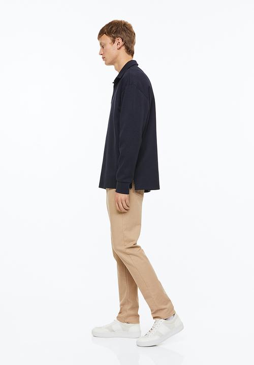 H&M - Slim fit cotton twill trousers - beige